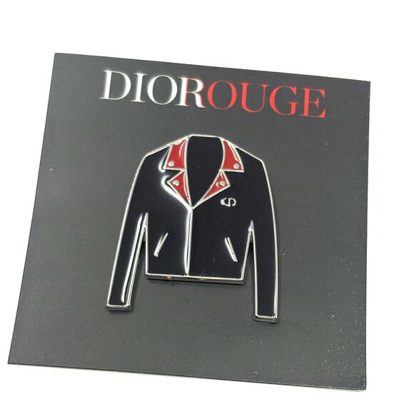 Dior Rouge Enamel Pin Black Jacket Promo Gift Rare Collector’s Item - Picture 3 of 3
